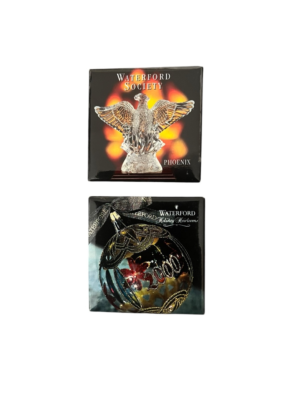 Waterford Society Vintage Pinback Button Lot Promo Collectible Phoenix Holiday